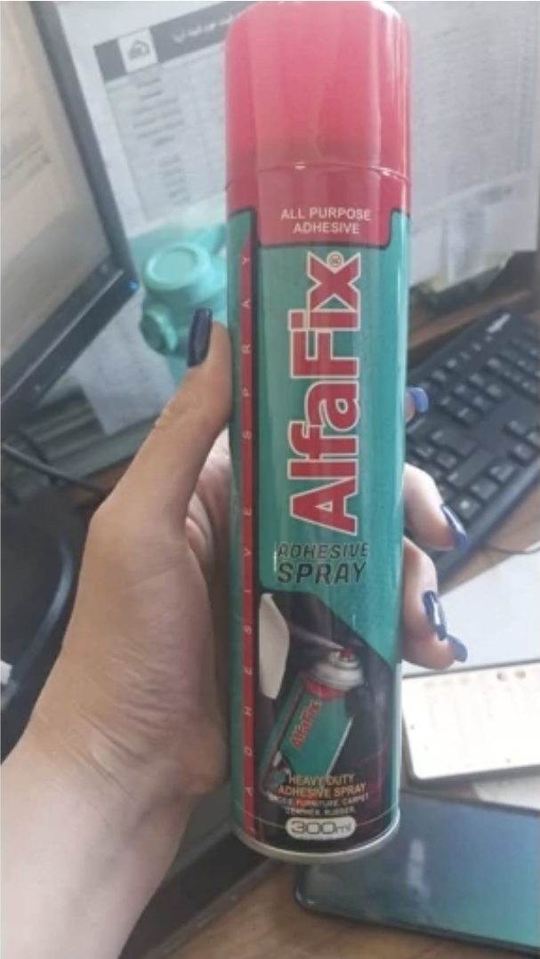 چسب اسپری پلیمری آلفا فیکس 300 میل برای دیوارپوش رولی و ریوال پلاس (پس کرایه)