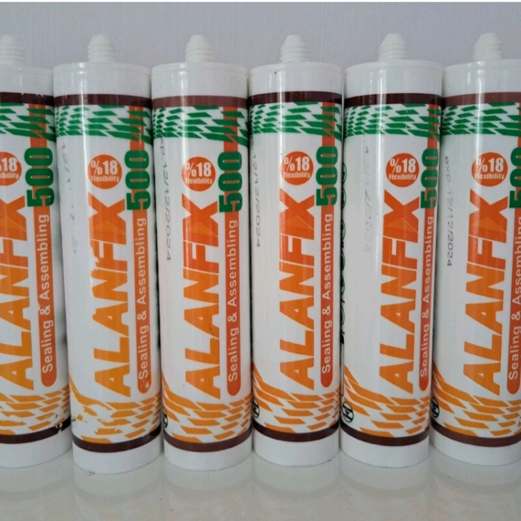 چسب ماستیک سیلیکونی غیراسیدی ALAN FIX 500 ماربل شیت و ترمووال درزگیر (پسکرایه)