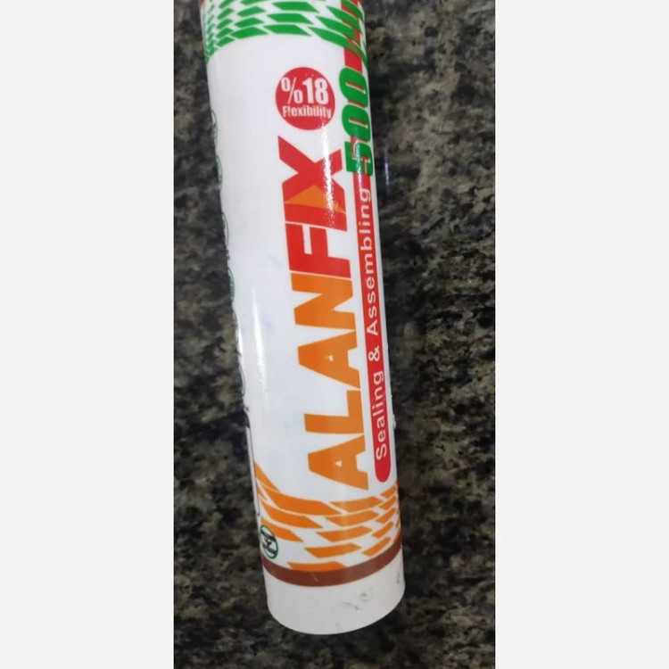 چسب ماستیک سیلیکونی غیراسیدی ALAN FIX 500 ماربل شیت و ترمووال درزگیر (پسکرایه)
