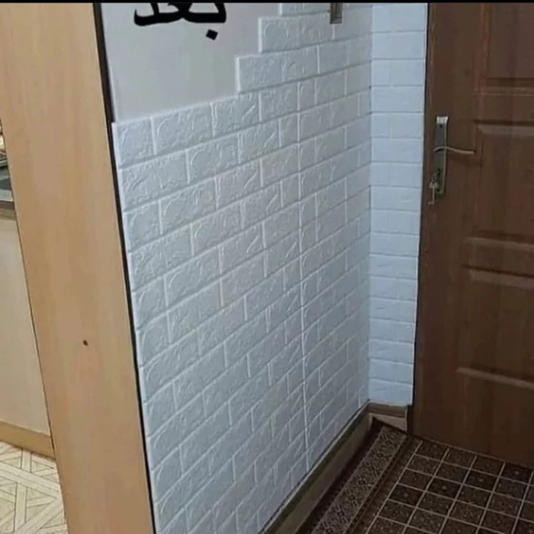 دیوارپوش فومی پشت چسبدار آجری 70در77 cm ضخامت 8میل(پس کرایه)