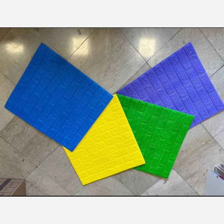 دیوارپوش فومی پشت چسبدار آجری 70در77 cm ضخامت 8میل(پس کرایه)