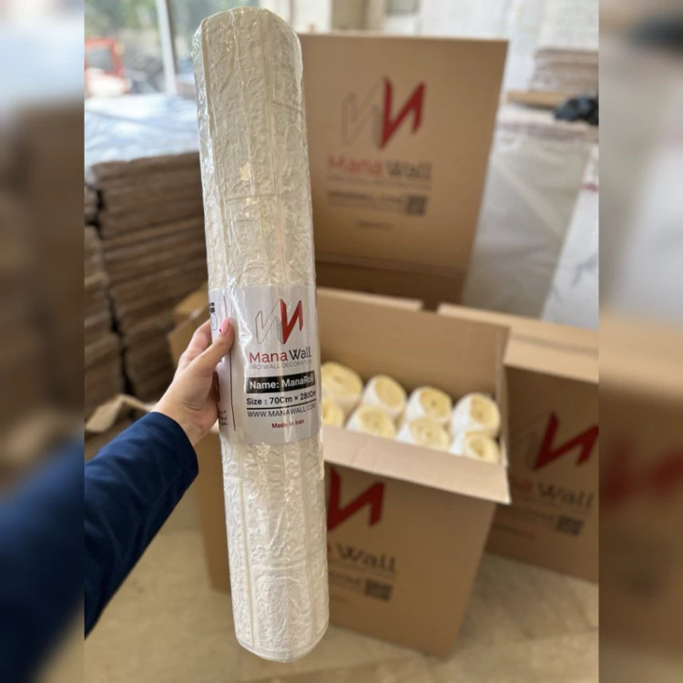 دیوارپوش رولی فومی آجری مانارول بدون چسب 70در280 cm ضخامت 4.5میل (پسکرایه)