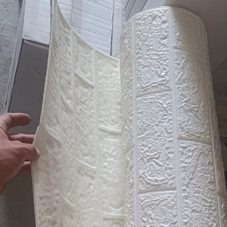 دیوارپوش رولی فومی آجری مانارول بدون چسب 70در280 cm ضخامت 4.5میل (پسکرایه)