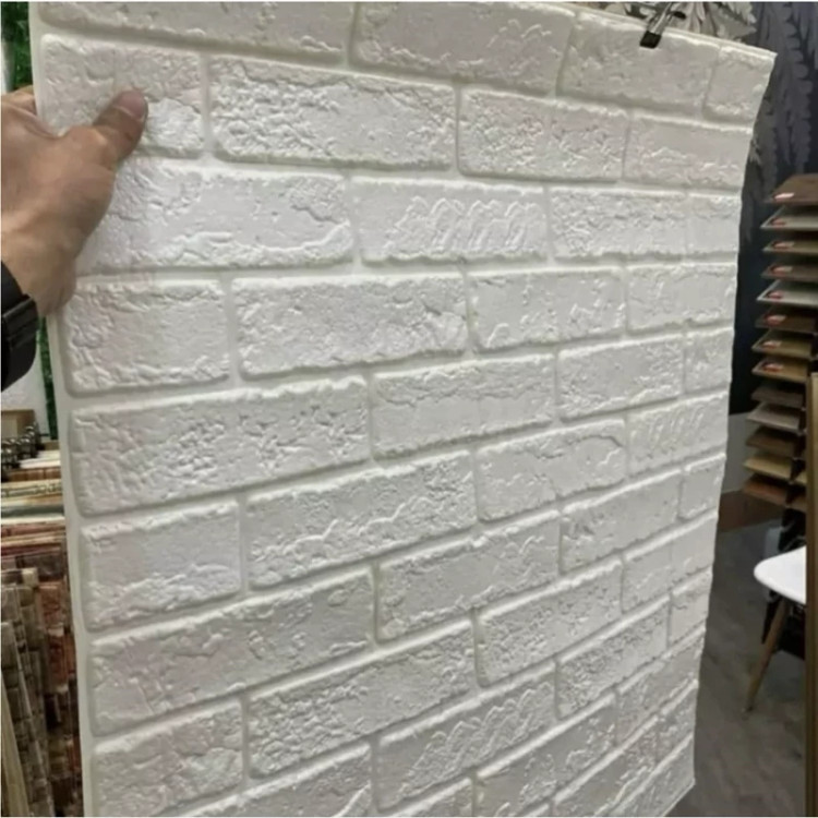 دیوارپوش فومی پشت چسبدار آجربهمنی 70در77 cm، ضخامت 9میل (پس کرایه)