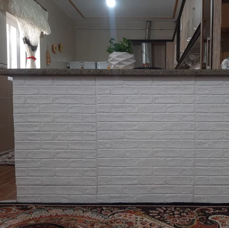 دیوارپوش فومی پشت چسبدار آجربهمنی 70در77 cm، ضخامت 9میل (پس کرایه)