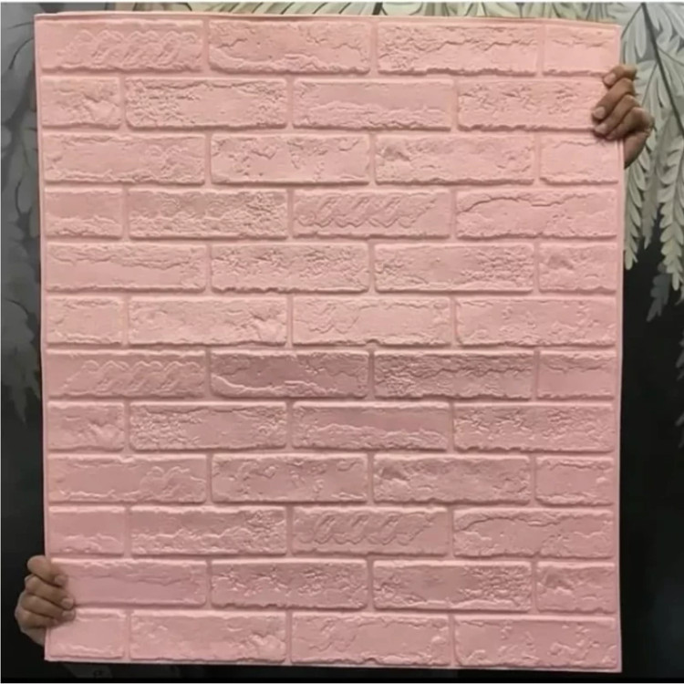 دیوارپوش فومی پشت چسبدار آجربهمنی 70در77 cm، ضخامت 9میل (پس کرایه)