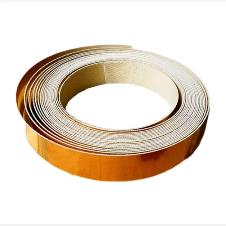 نوارPVC (تسمه) پشت چسبدار عرض 1.5cm طلایی رول 20متری (پس کرایه)
