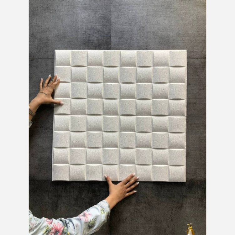 دیوارپوش فومی پشت چسبدار مربع مشبک 70در70 cm ضخامت 8میل (پس کرایه)