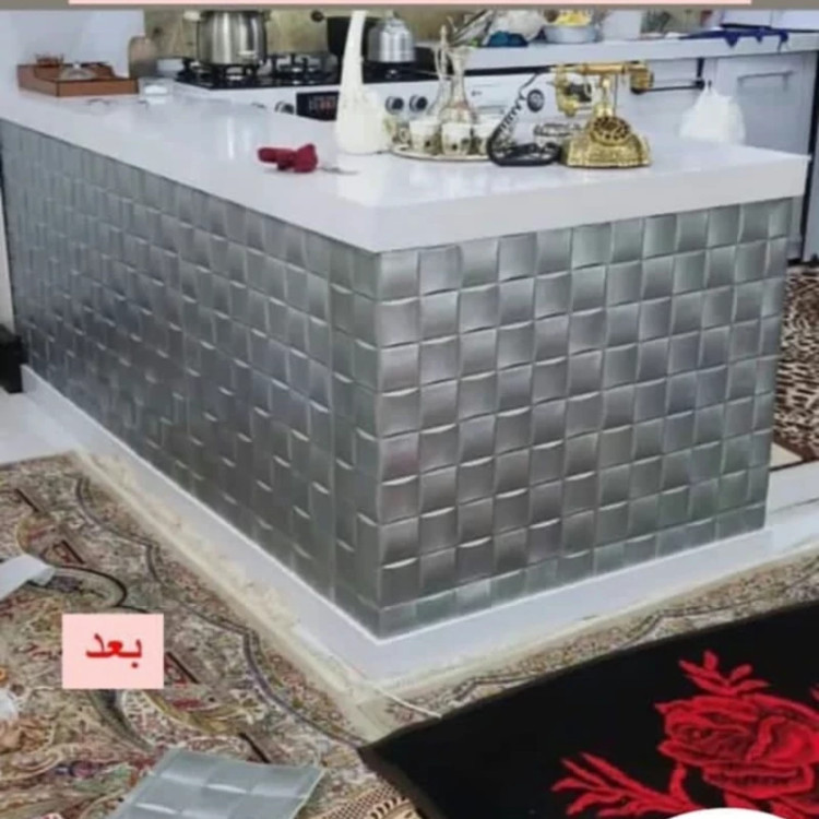دیوارپوش فومی پشت چسبدار مربع مشبک 70در70 cm ضخامت 8میل (پس کرایه)