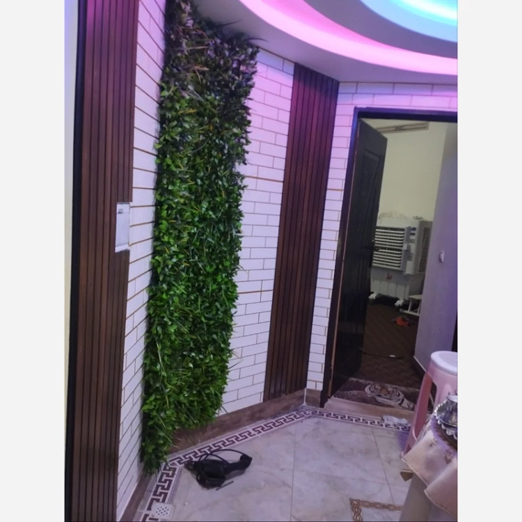 دیوارپوش فومی پشت چسبدار طرح آجرسفید رگه طلایی (بندکشی طلایی) 70در70 cmضخامت 4میل(پس کرایه)