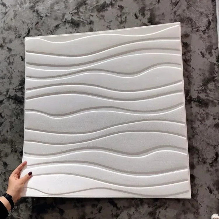 دیوارپوش فومی پشت چسبدار موج (بامبو) 70در70 cm ضخامت 8میل (پس کرایه)