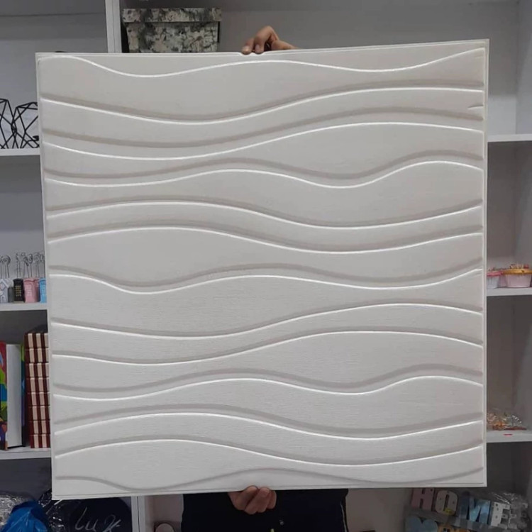 دیوارپوش فومی پشت چسبدار موج (بامبو) 70در70 cm ضخامت 8میل (پس کرایه)