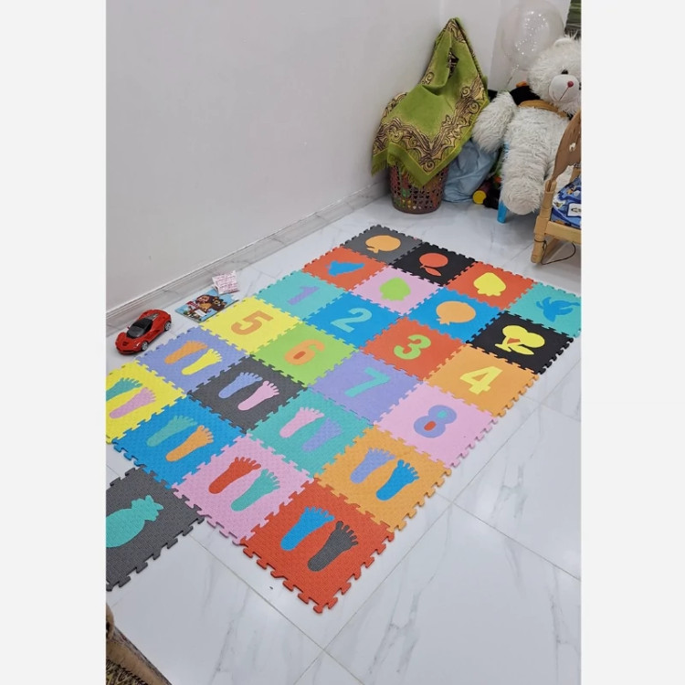 کفپوش تاتامی کودک ابعاد 33در33 cm (مدل رَدپا) بسته 8تایی جمعاً حدود یک مترمربع (پس کرایه)