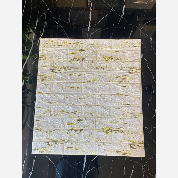 دیوارپوش فومی پشت چسبدار طرح چاپی آجر رگه نامنظم 70در70 cm ضخامت 6میل (پس کرایه)