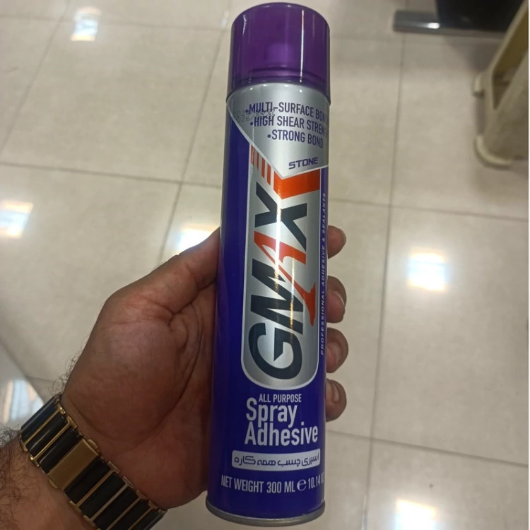 چسب اسپری جی مکس (GMAX) 300 میل برای دیوارپوش فومی و . . . (پسکرایه)