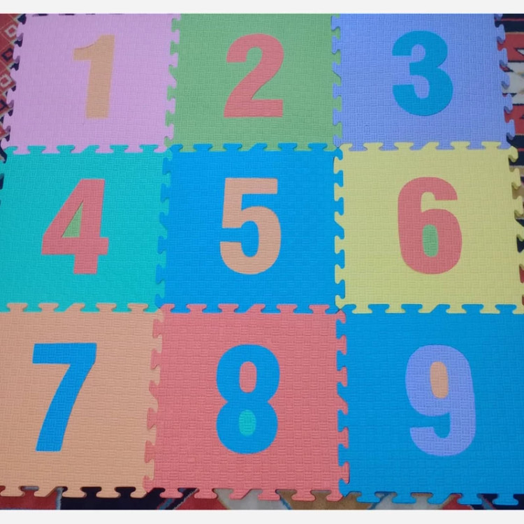 کفپوش تاتامی کودک ابعاد 33در33 cm (مدل اعداد) بسته 9تایی (پس کرایه)