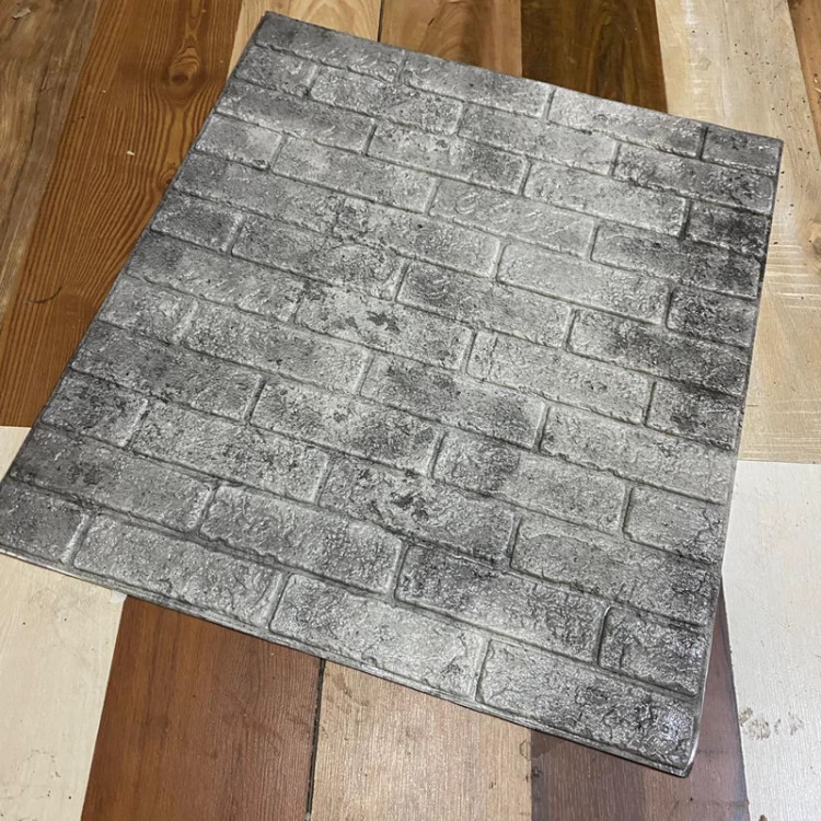 دیوارپوش فومی پشت چسبدار طرح آجربهمنی چاپی سیمانی (سیمنت) 70در77 cm ضخامت 8میل (پس کرایه)