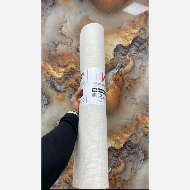 دیوارپوش رولی کنفی مانارول کدM4 ابعاد 70در280 cm (پسکرایه)