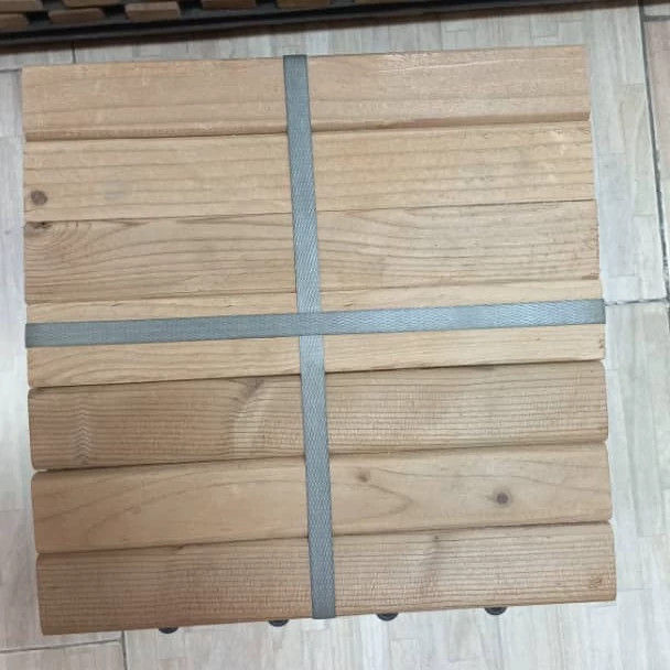 تایل چوب ترموود 7تکه ای ابعاد 30در30 cm، نوزده میل ساده کاملآ ضدآب و قابل حمل و نصب در هرمحیط (پس کرایه)