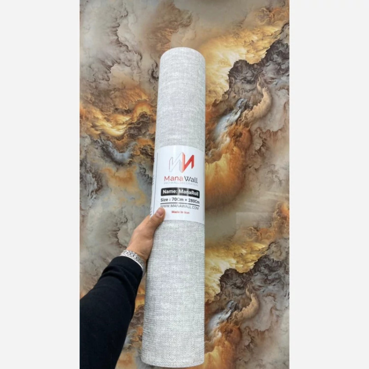 دیوارپوش رولی کنفی مانارول کدM2 ابعاد 70در280 cm (پسکرایه)