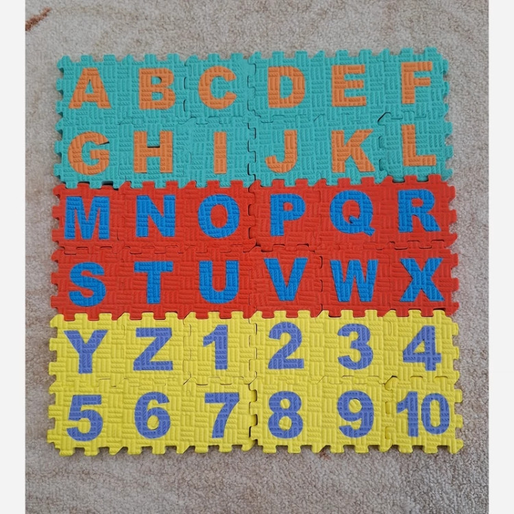 کفپوش تاتامی کودک ابعاد 42در42 cm (حروف الفبای انگلیسی) بسته 36 قطعه ای (پس کرایه)