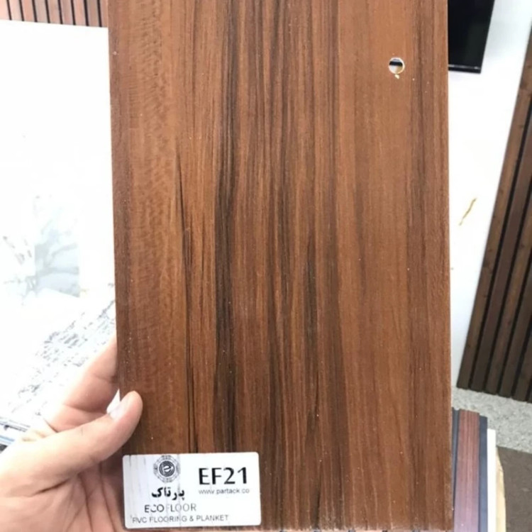 کفپوش PVCپشت چسبدار کد EF21 ابعاد 18در120 cm، ضخامت 2میل بسته شامل 3متر و88 سانتی مترمربع (پس کرایه)