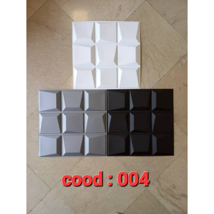دیوارپوش پلیمری 3d (کد 004) یخ ابعاد 50در50 cm، ضخامت 1.5میل، برجستگی 2cm (پس کرایه)