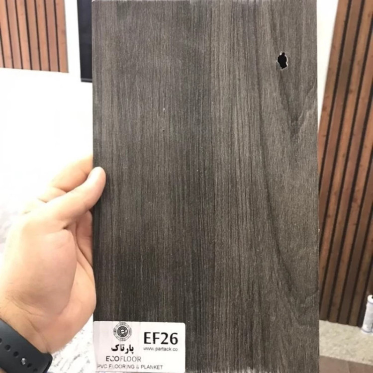 کفپوش PVCپشت چسبدار کد EF26 ابعاد 18در120 cm، ضخامت 2میل بسته شامل 3متر و88 سانتی مترمربع (پس کرایه)