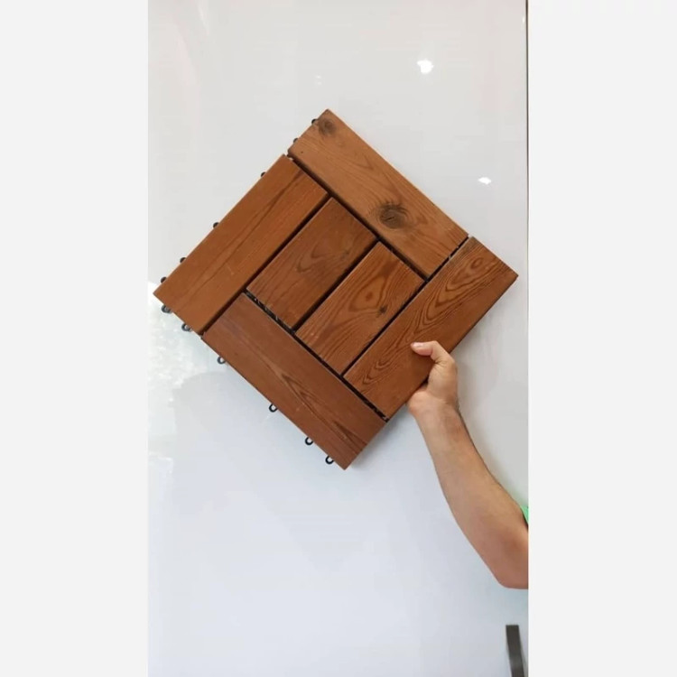 تایل چوب ترموود 19میل (درجه1)ابعاد 40در40 cm شش تکه ای (پسکرایه)