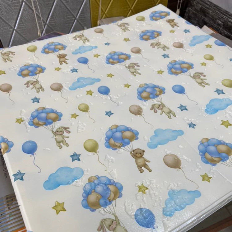 دیوارپوش فومی پشت چسبدار طرح کودک پتینه چاپی عروسکی 70در70 cm ضخامت 6میل (پس کرایه)