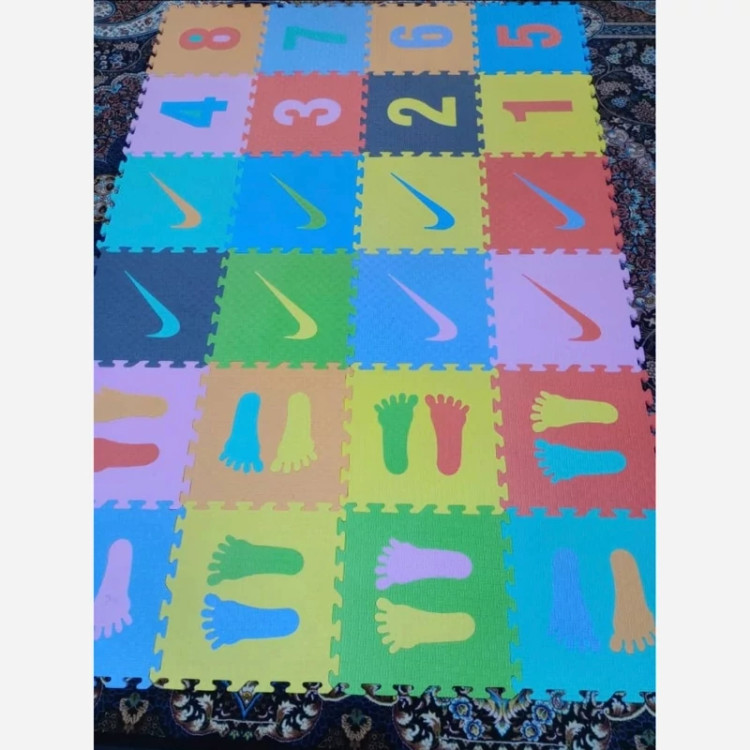 کفپوش تاتامی کودک ابعاد33در33 cm (مدل نایک) بسته 9تایی (پس کرایه)
