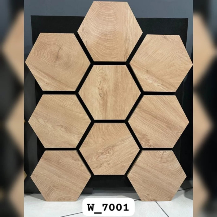 ترموود فوم پنل شش ضلعی (زنبوری) کد W-7001، مغزMDF روکش چوب طبیعی ابعاد 62در72 cm (ارسال پس کرایه)