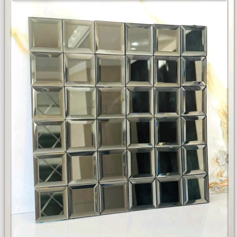 تایل آینه ای 3در3 دودی کد T1003،ابعاد30در30 پشت چسبدار (پسکرایه )