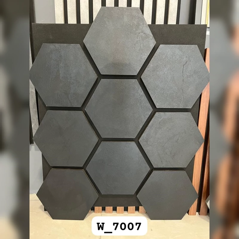 ترموود فوم پنل شش ضلعی (زنبوری) کد W-7007، مغزMDF روکش چوب طبیعی ابعاد 62در72 cm (ارسال پس کرایه)