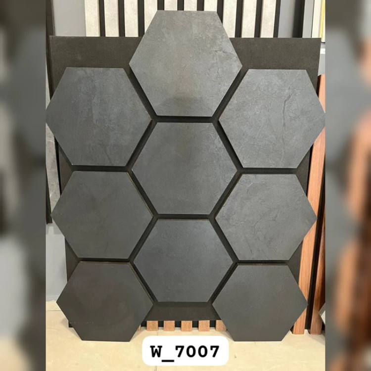 ترموود فوم پنل شش ضلعی (زنبوری) کد W-7007، مغزMDF روکش چوب طبیعی ابعاد 62در72 cm (ارسال پس کرایه)