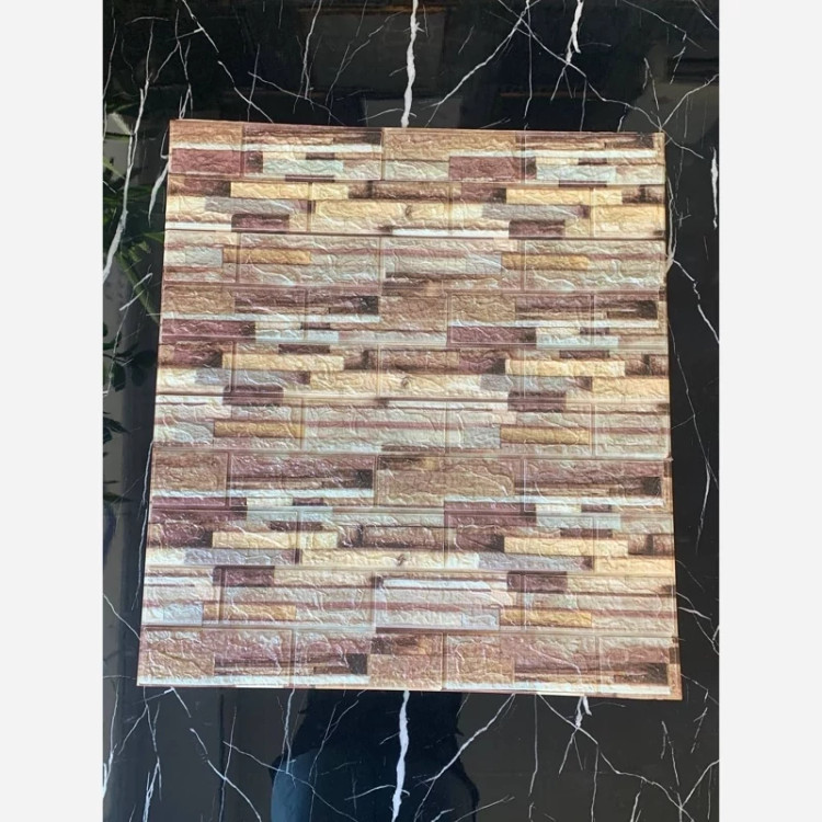 دیوارپوش فومی پشت چسبدار چاپی طرح آجر کد AD74 ابعاد 70در70 cm ضخامت 7میل (پس کرایه)