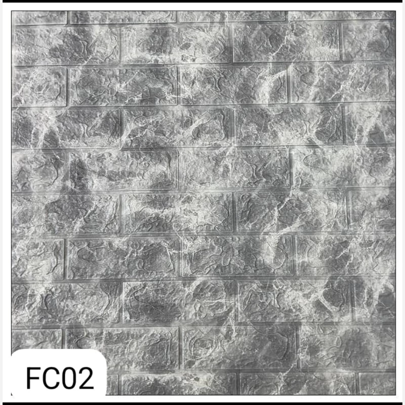 دیوارپوش فومی آجری پشت چسبدار چاپی کد FC02 ابعاد70در77 cm ضخامت 7میل (پس کرایه)