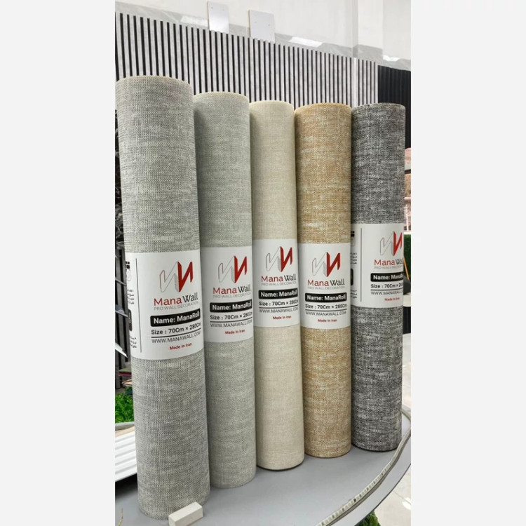 دیوارپوش رولی کنفی مانارول کدM1 ابعاد 70در280 cm (پسکرایه)