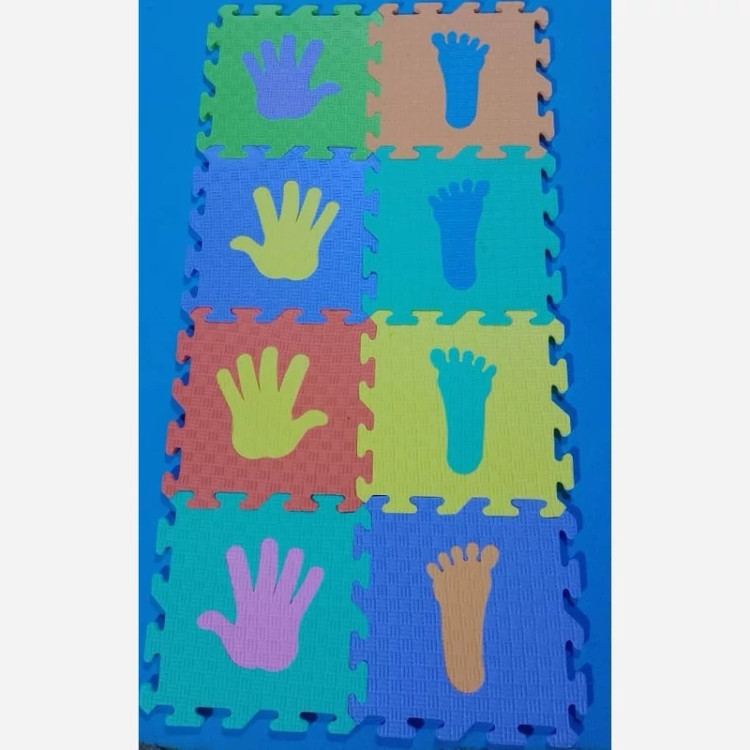کفپوش تاتامی کودک ابعاد 25در25 cm (مدل دست و پا) بسته 8تایی (پس کرایه)