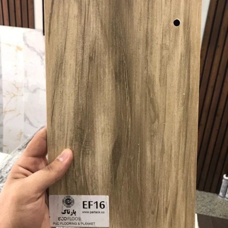 کفپوش PVCپشت چسبدار کد EF16 ابعاد 18در120 cm، ضخامت 2میل بسته شامل 3متر و88 سانتی مترمربع (پس کرایه)