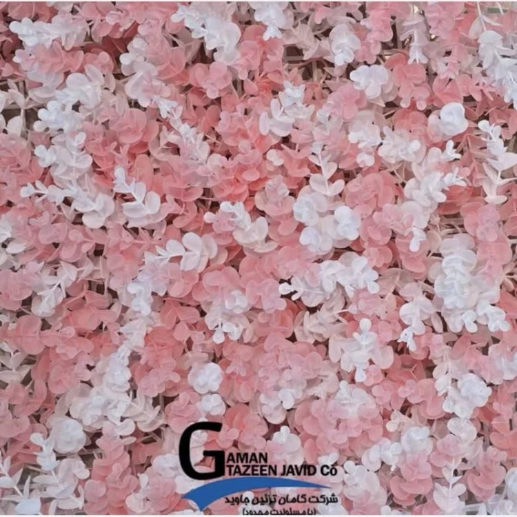 گرین وال سفید صورتی ابعاد 50در50 cm، گامان (دیوار سبز)(پس کرایه)