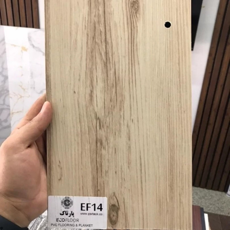 کفپوش PVCپشت چسبدار کد EF14 ابعاد 18در120 cm، ضخامت 2میل بسته شامل 3متر و88 سانتی مترمربع (پس کرایه)