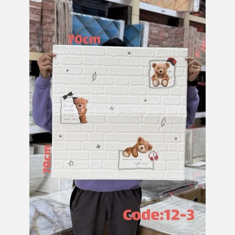 4رنگ دیوارپوش فومی اتاق کودک مدل خرس 70در70 cm ضخامت 5میل (پس کرایه)