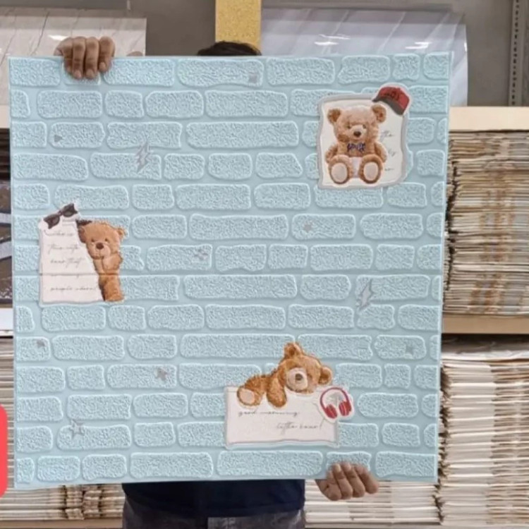 4رنگ دیوارپوش فومی اتاق کودک مدل خرس 70در70 cm ضخامت 5میل (پس کرایه)