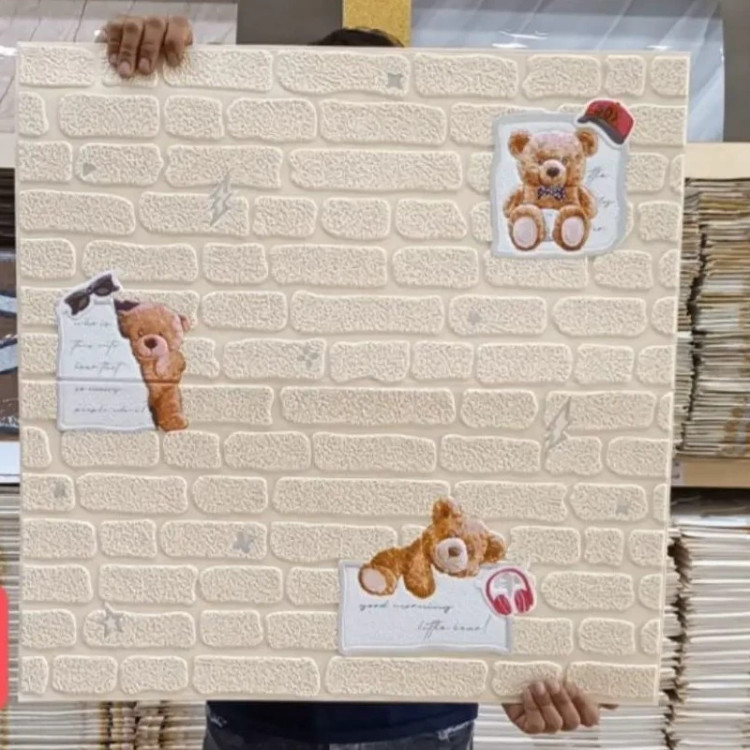 4رنگ دیوارپوش فومی اتاق کودک مدل خرس 70در70 cm ضخامت 5میل (پس کرایه)