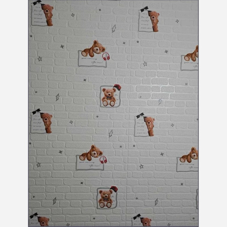 4رنگ دیوارپوش فومی اتاق کودک مدل خرس 70در70 cm ضخامت 5میل (پس کرایه)