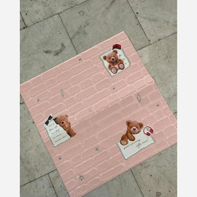 4رنگ دیوارپوش فومی اتاق کودک مدل خرس 70در70 cm ضخامت 5میل (پس کرایه)