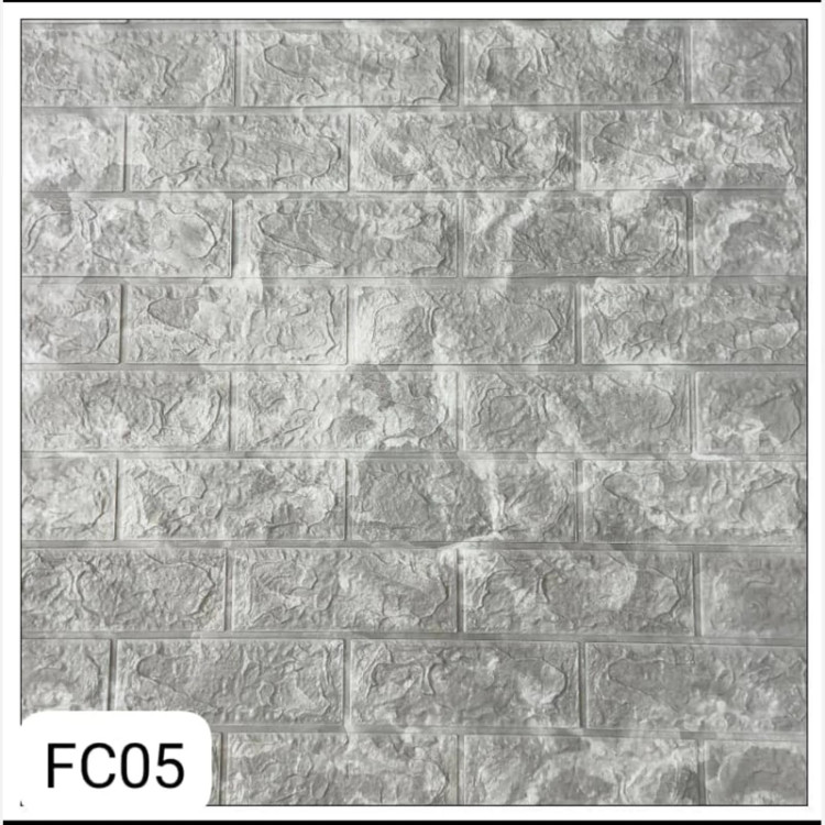 دیوارپوش فومی آجری پشت چسبدار چاپی کد FC05 ابعاد70در70 cm ضخامت 7میل (پس کرایه)