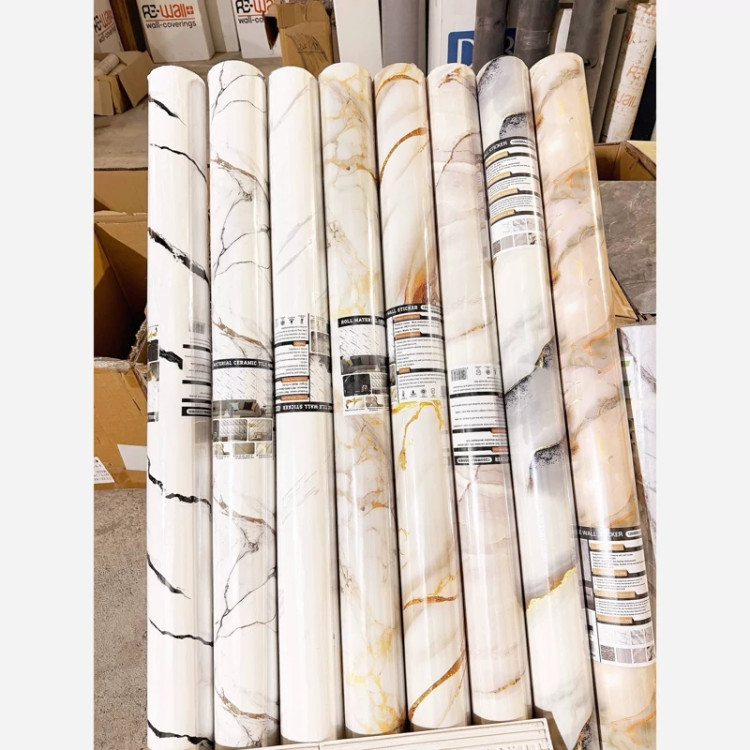 ماربل شیت رولی پشت چسبدار ابعاد 120cmدر3m ضخامت 3میل (پسکرایه)