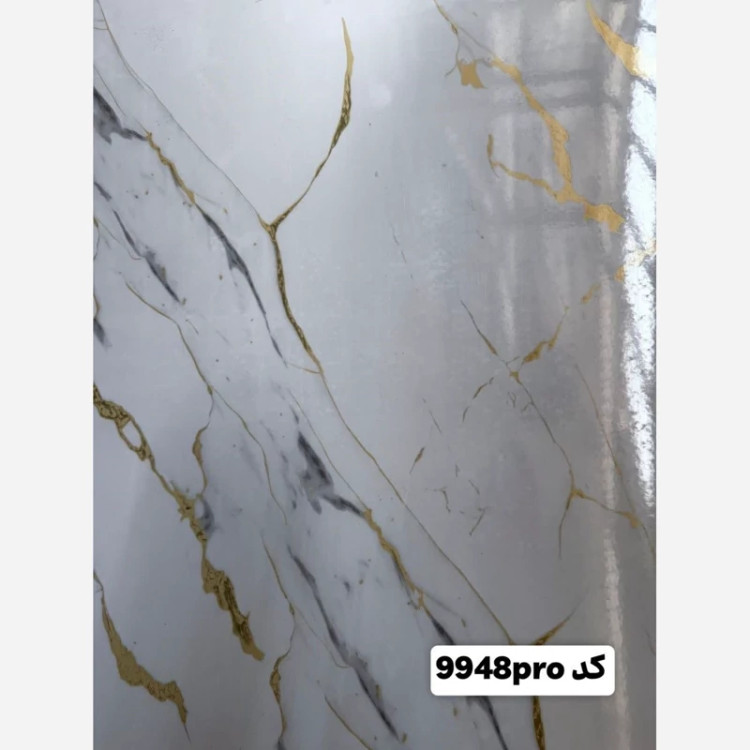 ماربل شیت براق طلاکوب کد 9948Pro ابعاد 122در280 cm ضخامت 2.7میل (پسکرایه)